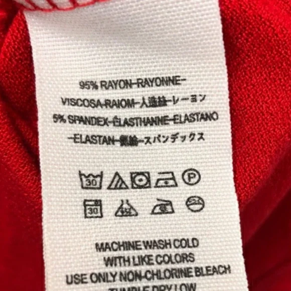 Free People Red Choker Neckline V Opening Knotted Bodice Top size S - Picture 8 of 8